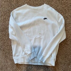Nike White Fleece Pullover